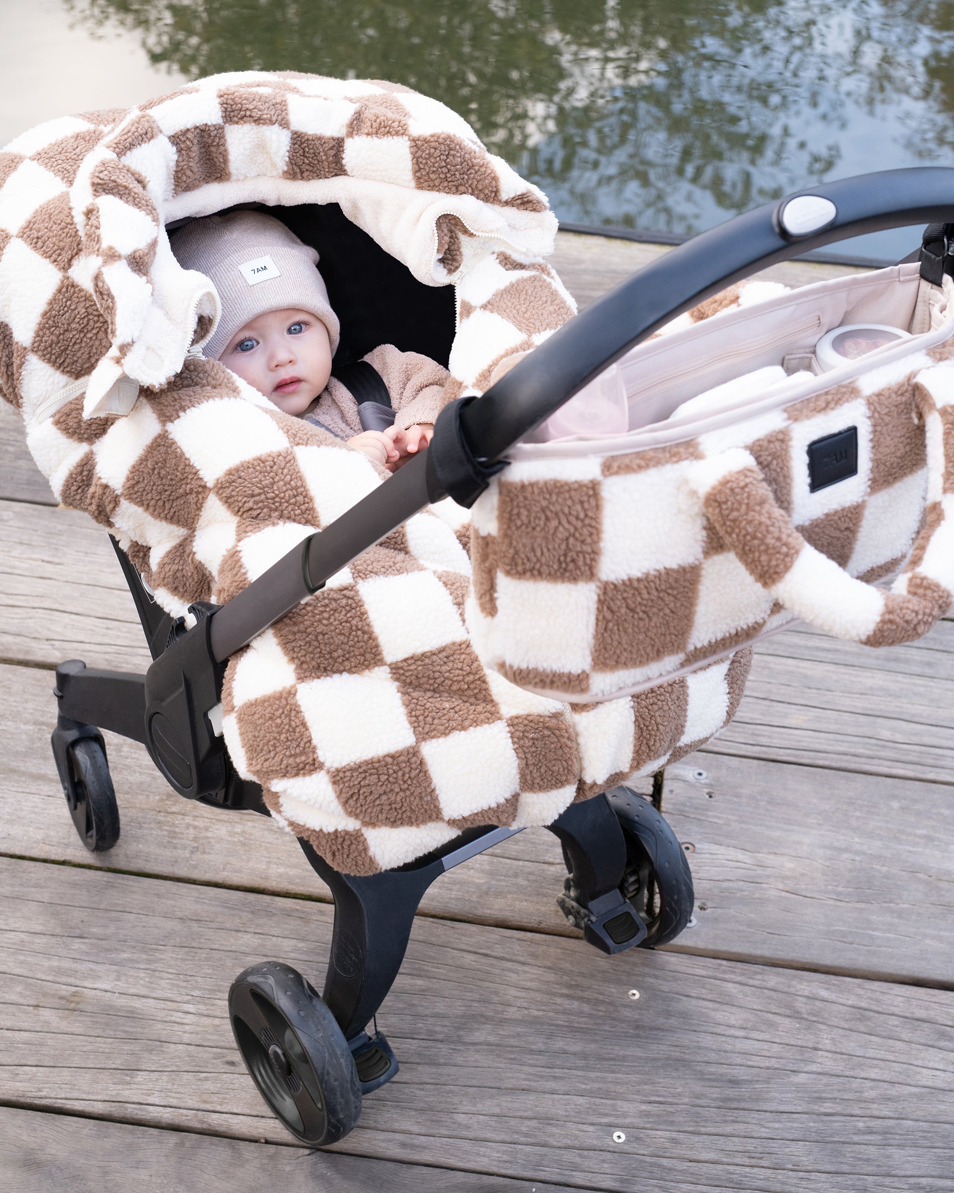 Car Seat Cocoon Checker Berber